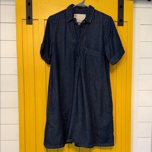 Pilcro Dark Blue Denim Shirt Dress